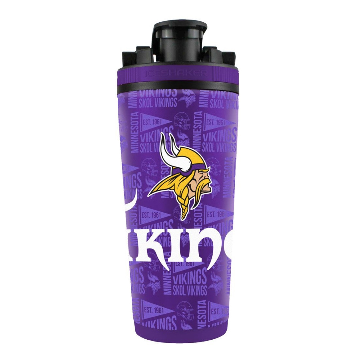 WinCraft - Minnesota Vikings 26oz. 4D Stainless Steel Shaker Bottle - Multicolor