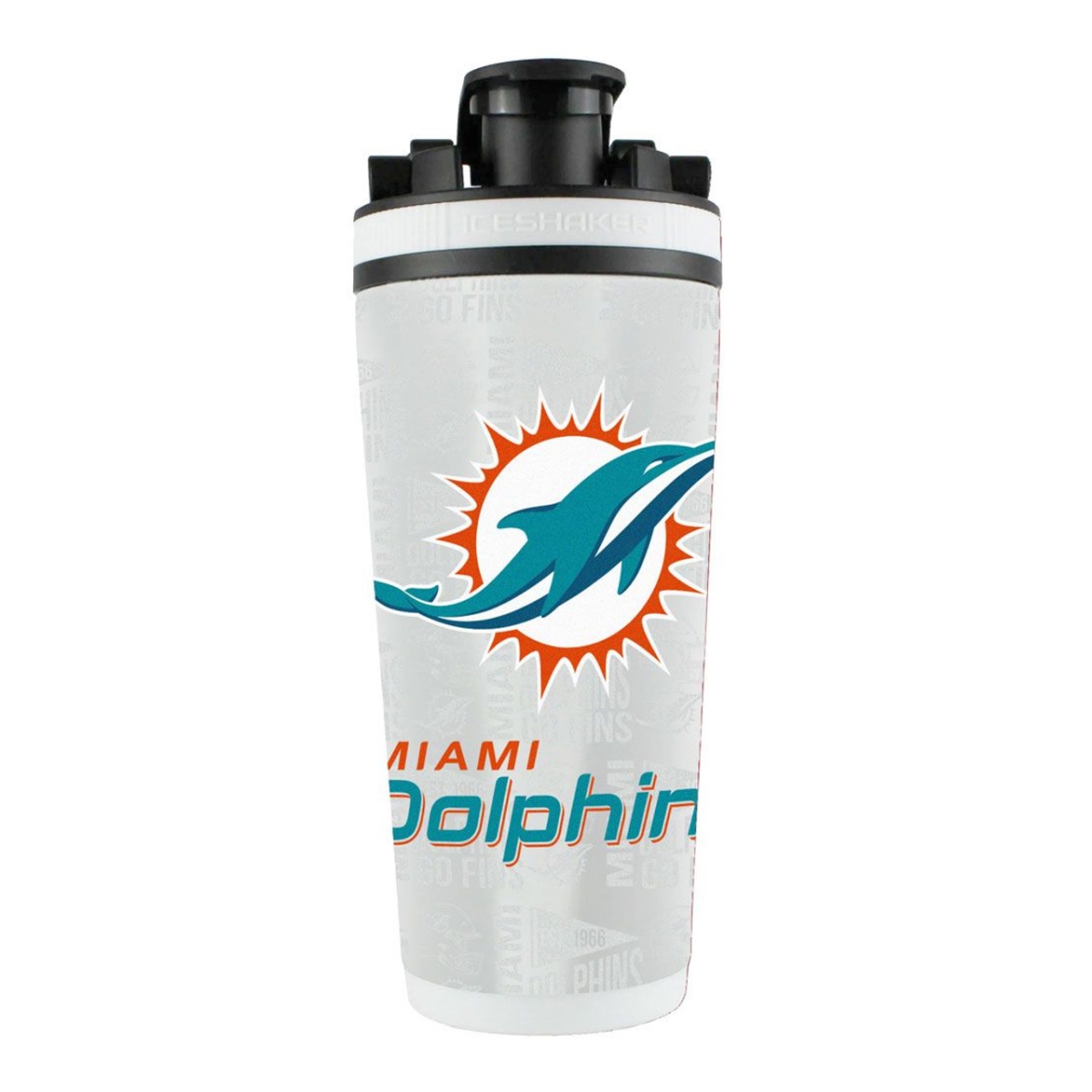 1094312571 26 oz Miami Dolphins Ice Shaker - Stainless Steel