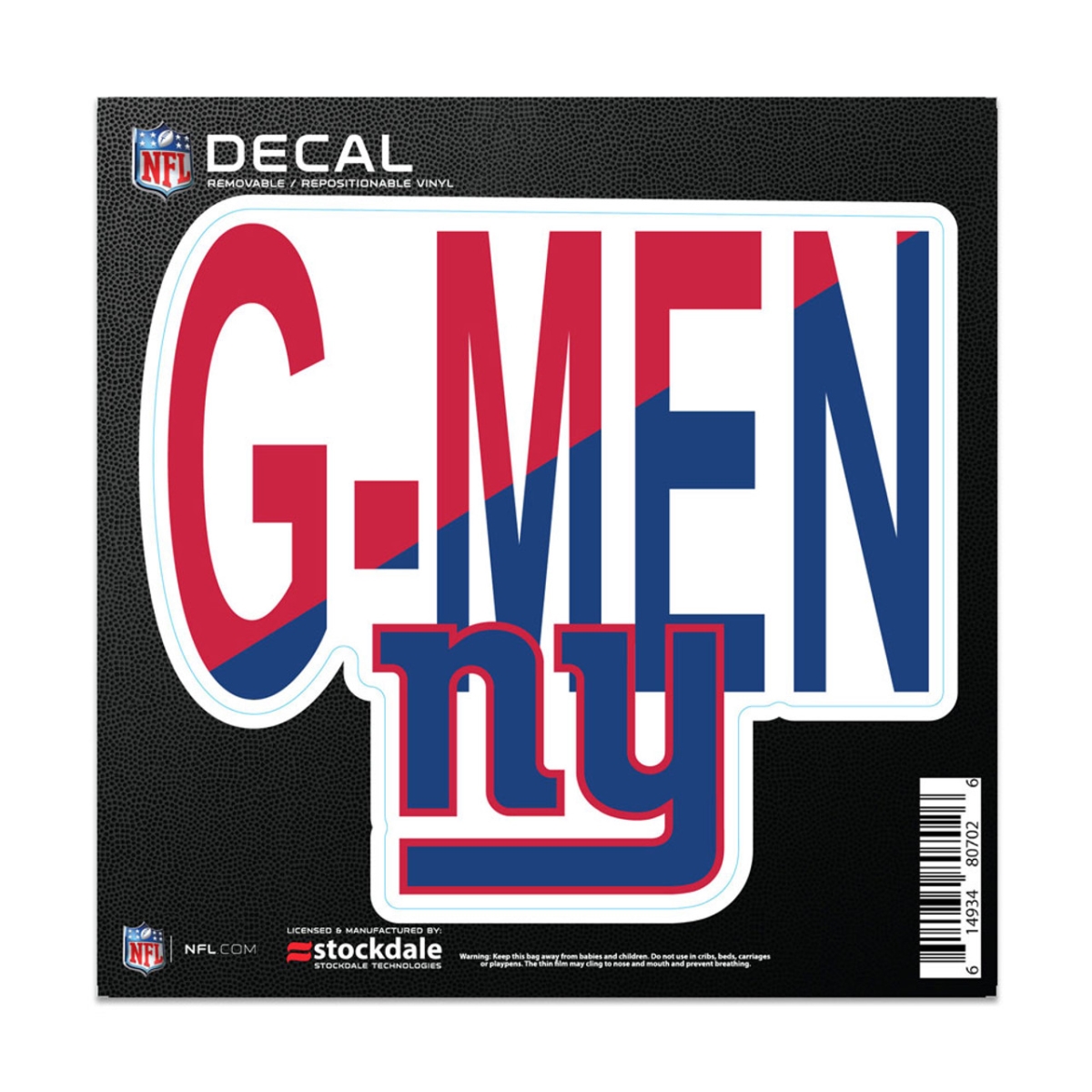 1493480702 6 x 6 in.   York Giants All Surface Slogan Decal