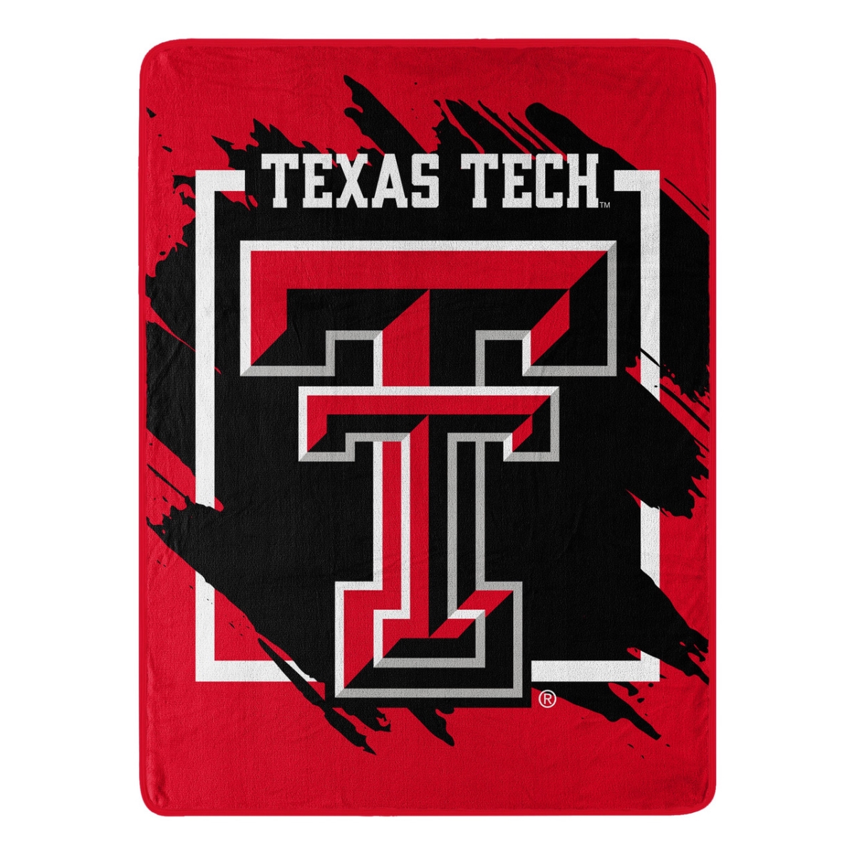 9060433055 40 x 60 in. Texas Tech Red Raiders Blanket Micro Raschel Dimensional Design Rolled