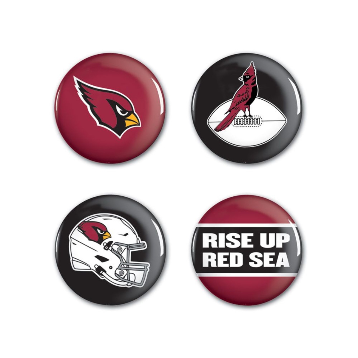 3208588762 Arizona Cardinals Buttons - Small - Pack of 4