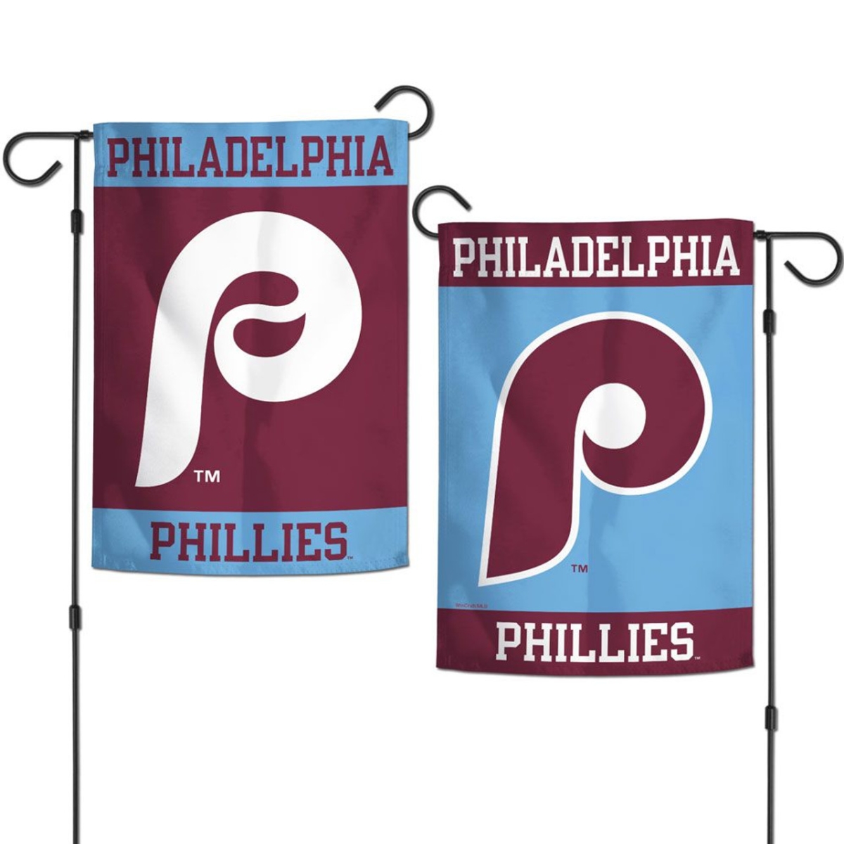 9416654971 12 x 18 in. Philadelphia Phillies 2-Sided Throwback Design Garden Flag