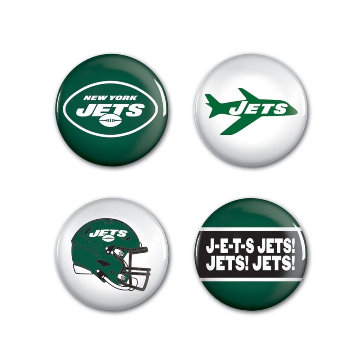 3208561272   York Jets Buttons - Pack of 4