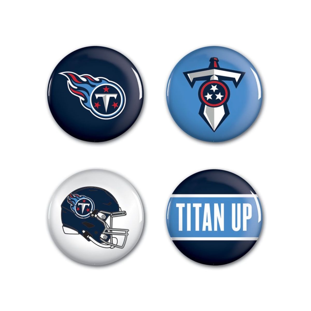 3208588869 Tennessee Titans Buttons - Small - Pack of 4