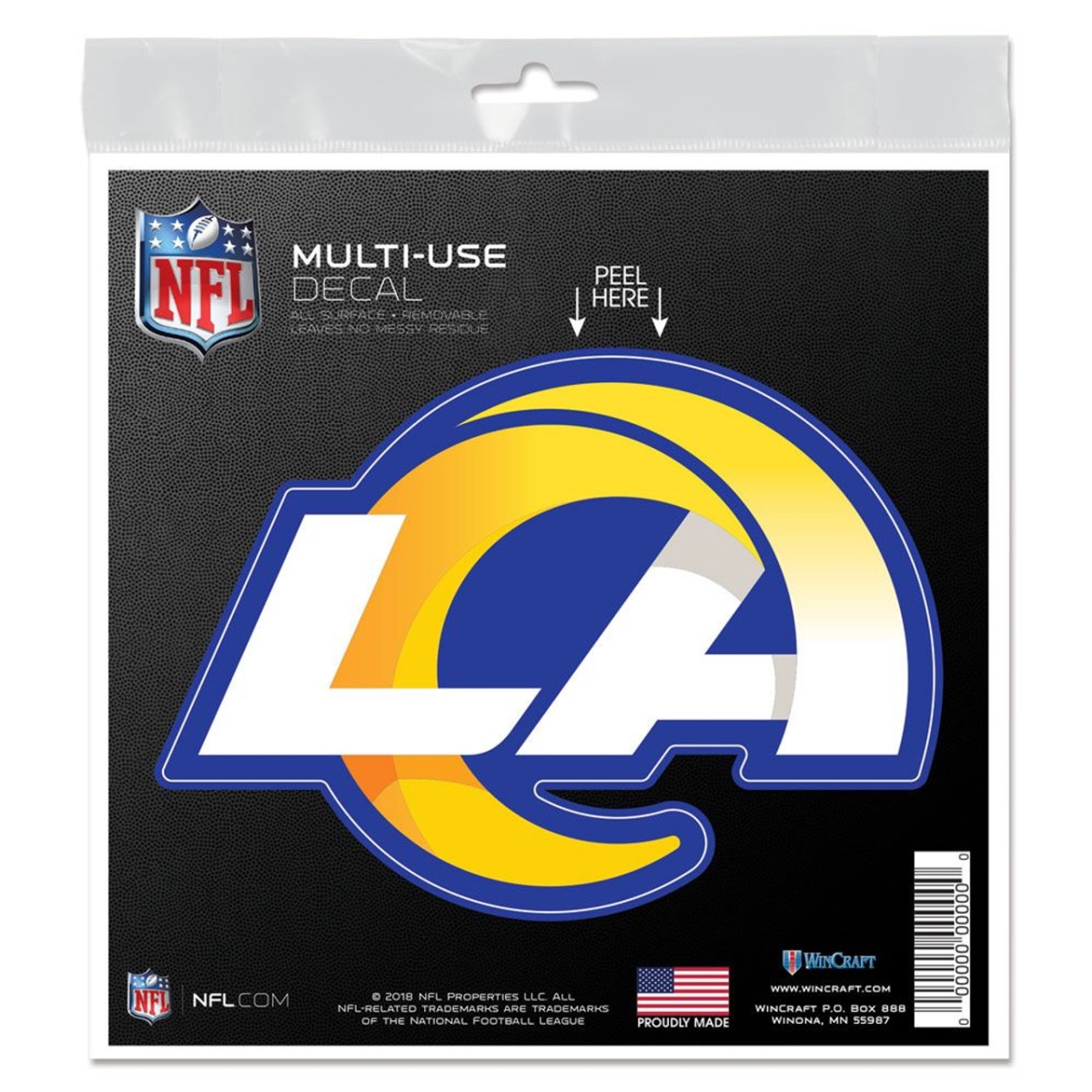 1493464848 6 x 6 in. Los Angeles Rams Decal All Surface Logo