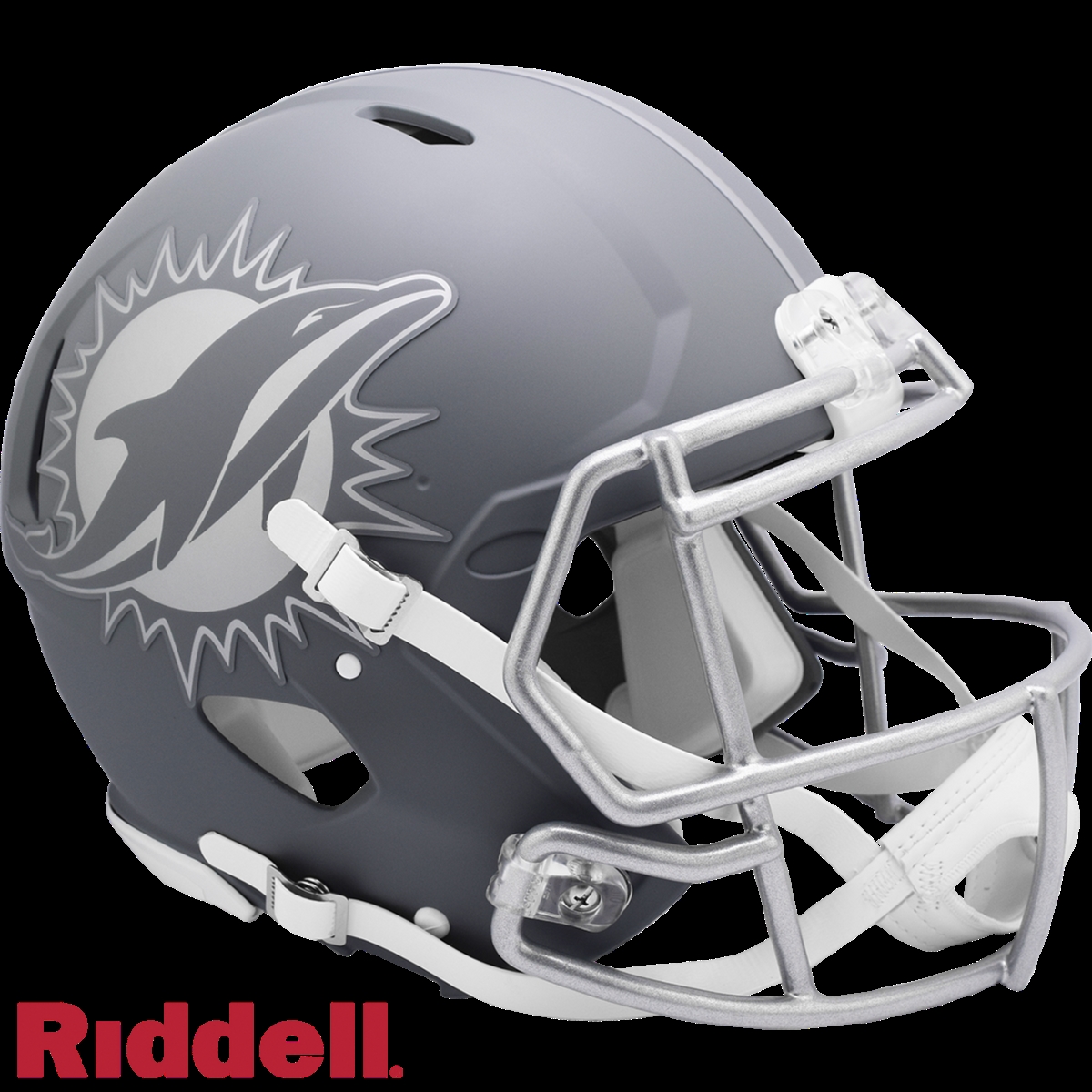 9585562976 NFL Miami University Authentic Full Size Speed Style Slate Alternate Dolphins Helmet