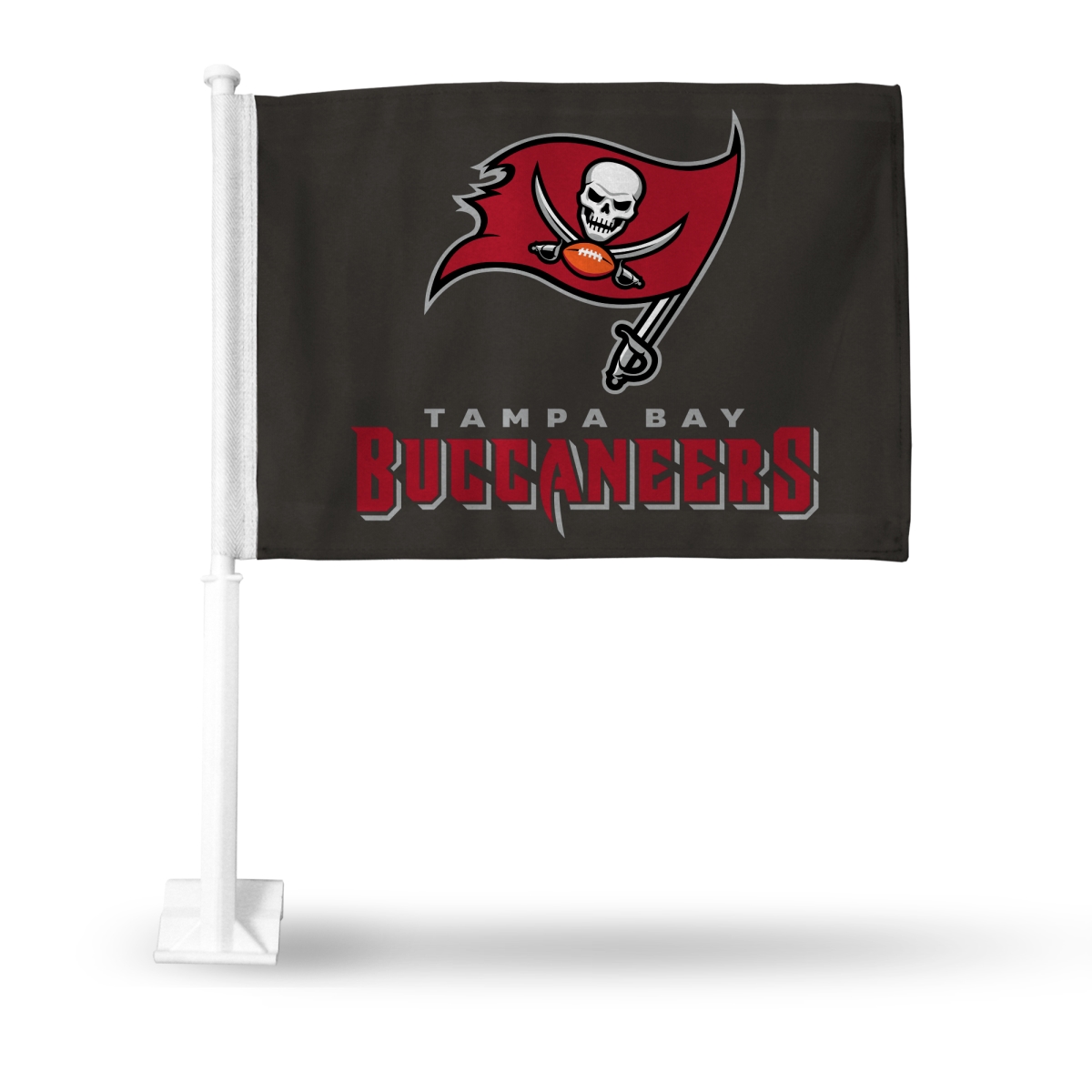 Picture of Caseys 1140744646 16 x 19 in. NFL Football Tampa Bay Buccaneers Black Double Sided Car Flag - Multi Color