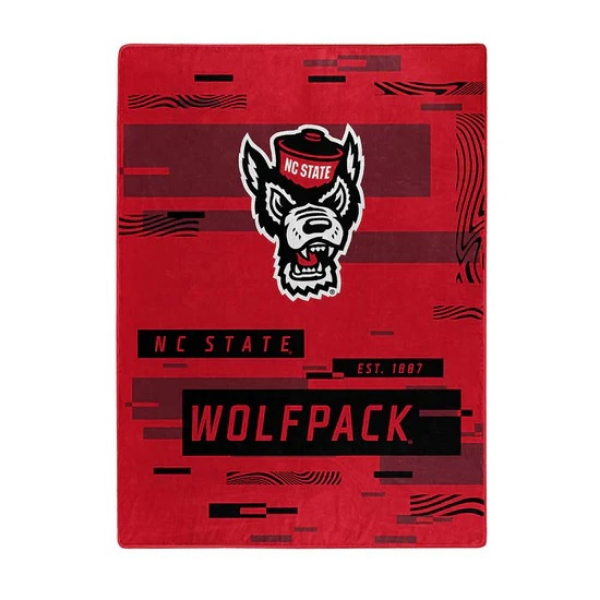 9060433233 60 x 80 in. North Carolina State Wolfpack Blanket - Raschel Digitize Design