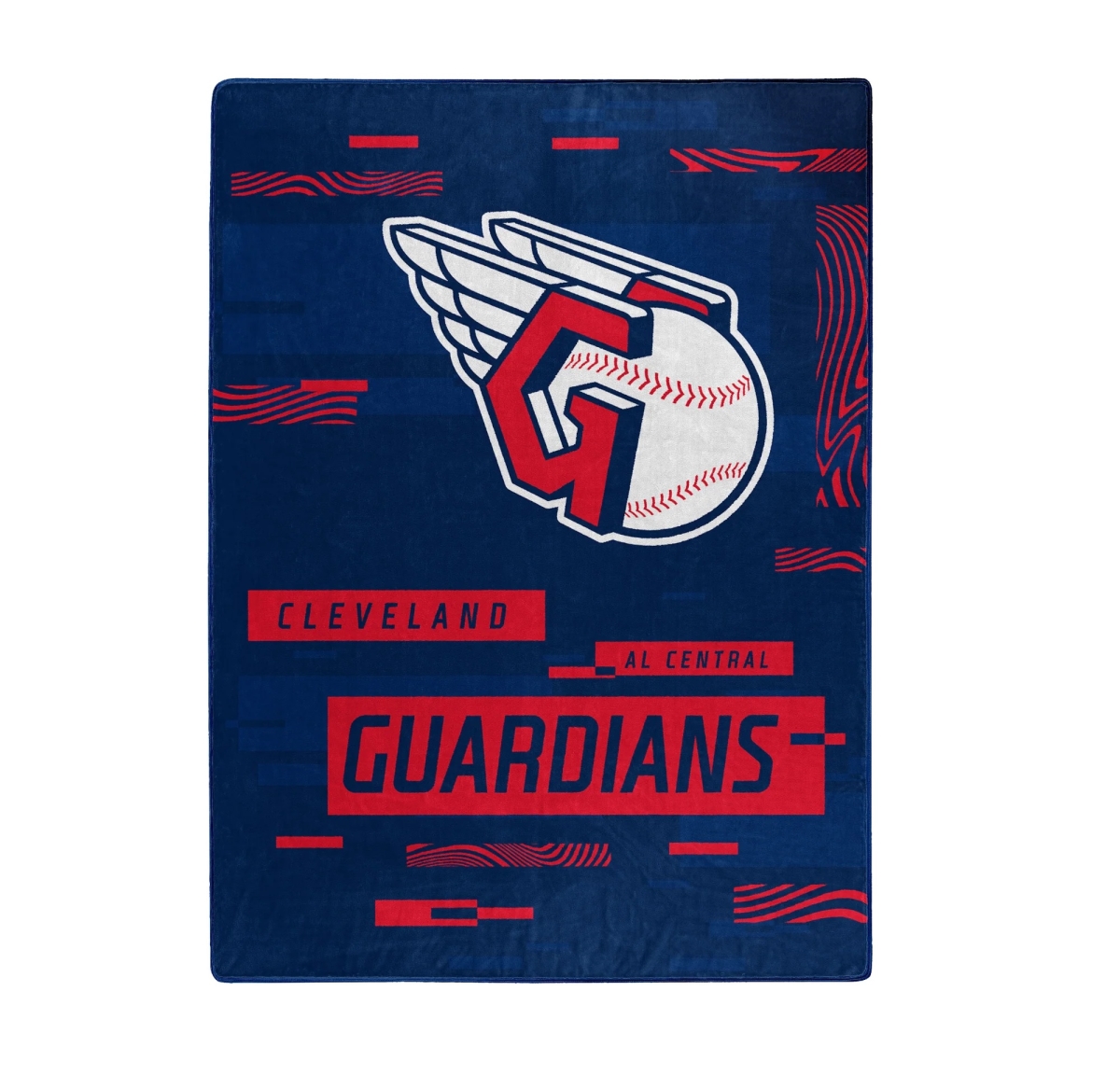 9060433278 60 x 80 in. Cleveland Guardians Blanket - Raschel Digitize Design