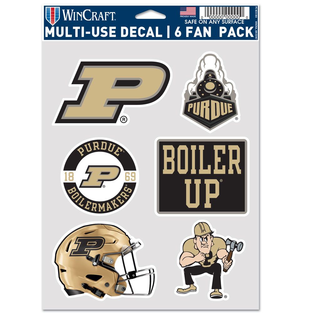 9416640699 Purdue Boilermakers Decal - Multi Use Fan - Pack of 6