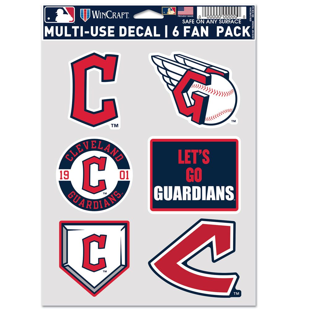 9416643744 Cleveland Guardians Decal Multi Use Fan - Pack of 6