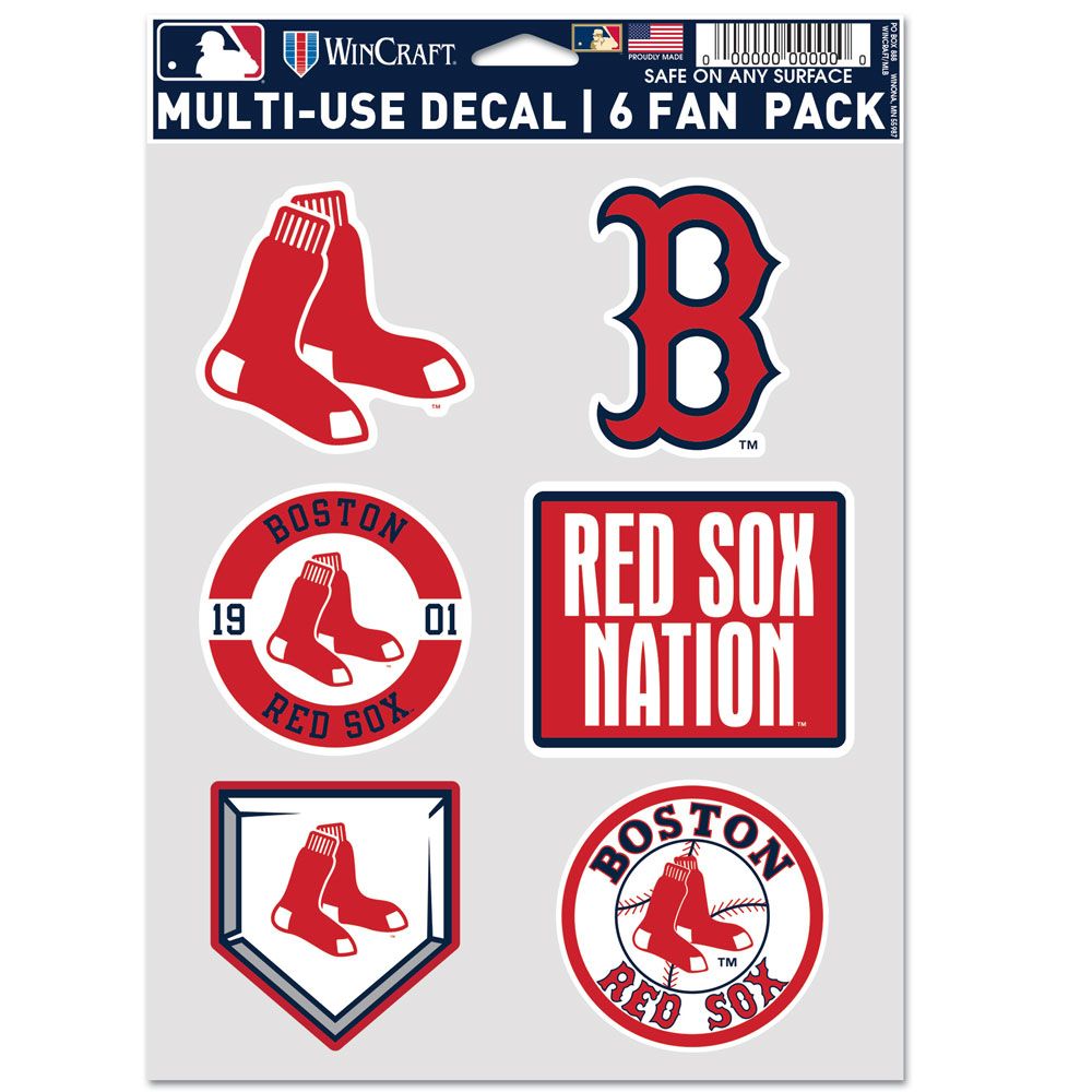 9416643760 Boston Red Sox Decal - Multi Use Fan - Pack of 6