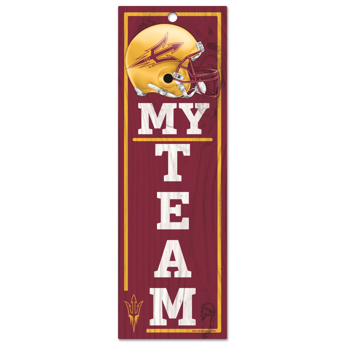 3208515791 4 x 13 in. Arizona State Sun Devils Sign - Wood My Team
