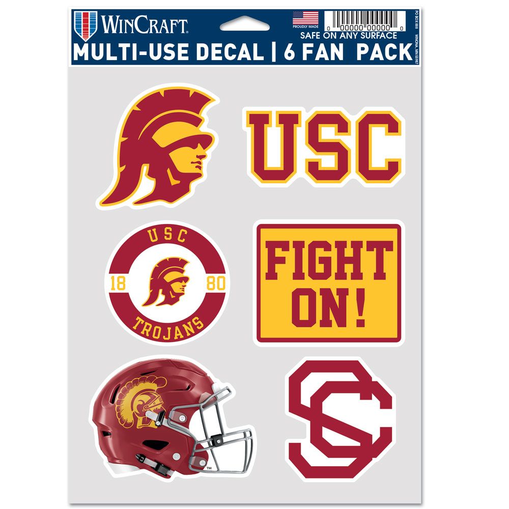 9416642141 USC Trojans Decal - Multi Use Fan - Pack of 6