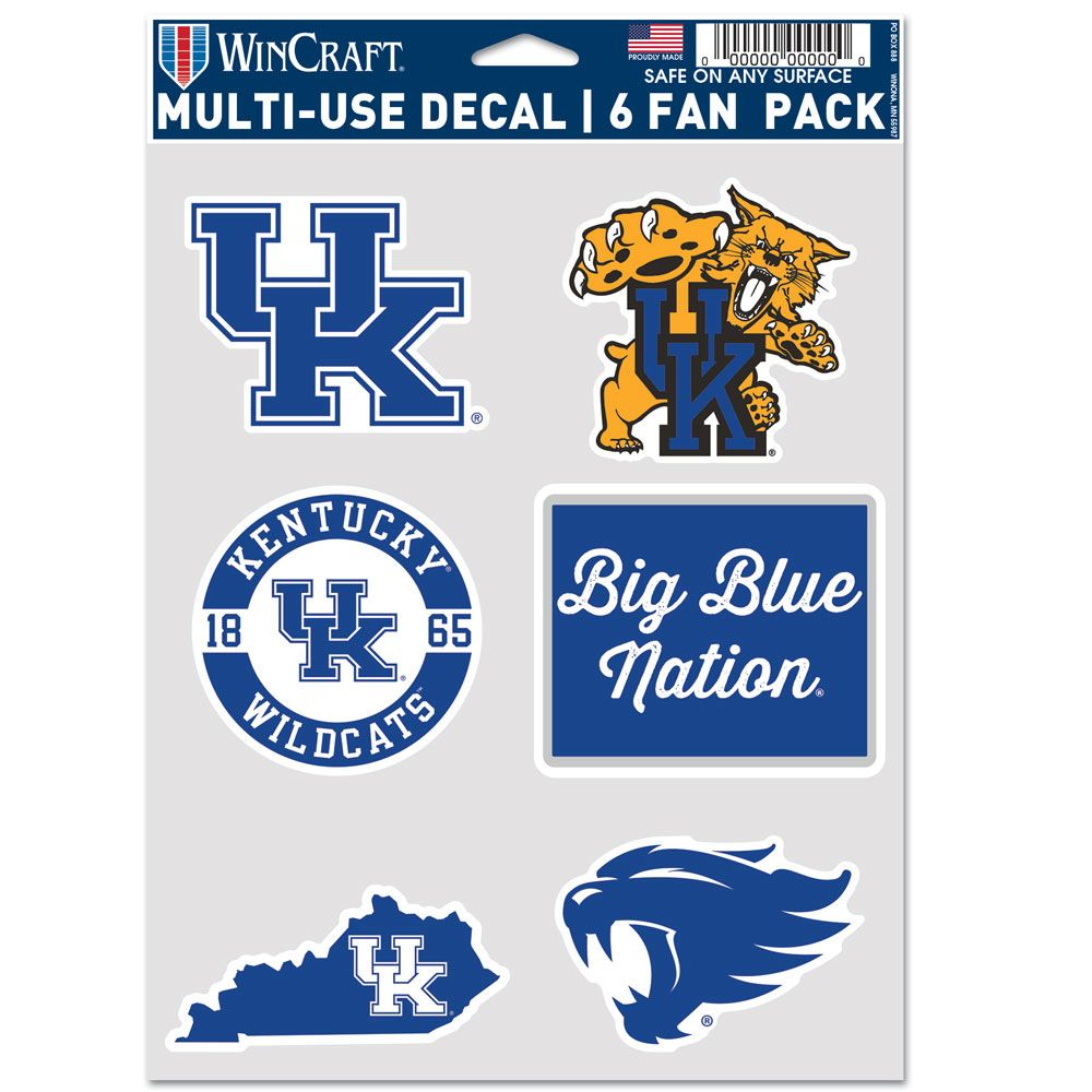 9416643568 Kentucky Wildcats Decal - Multi Use Fan - Pack of 6