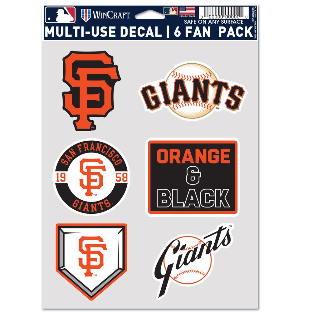 9416643743 San Francisco Giants Decal - Multi Use Fan - Pack of 6
