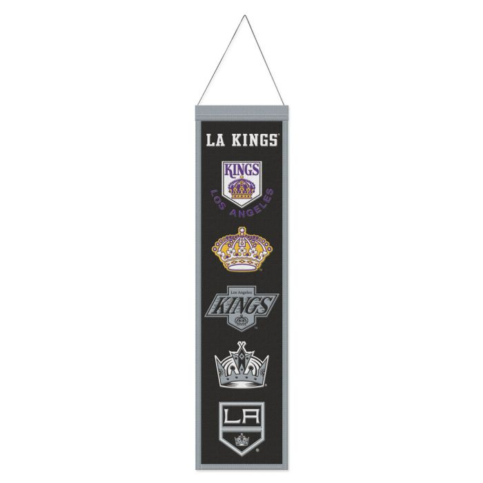 9416648460 8 x 32 in. Los Angeles Kings Banner - Wool Heritage Evolution Design