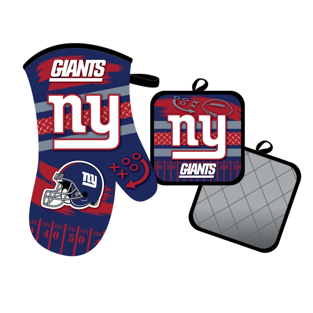Mojo Licensing 9468800625   York Giants Oven Mitt & Pot Holder Set