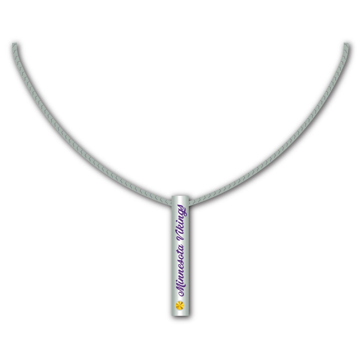 Mojo Licensing 9468804769 Minnesota Vikings Necklace - Silver Bar