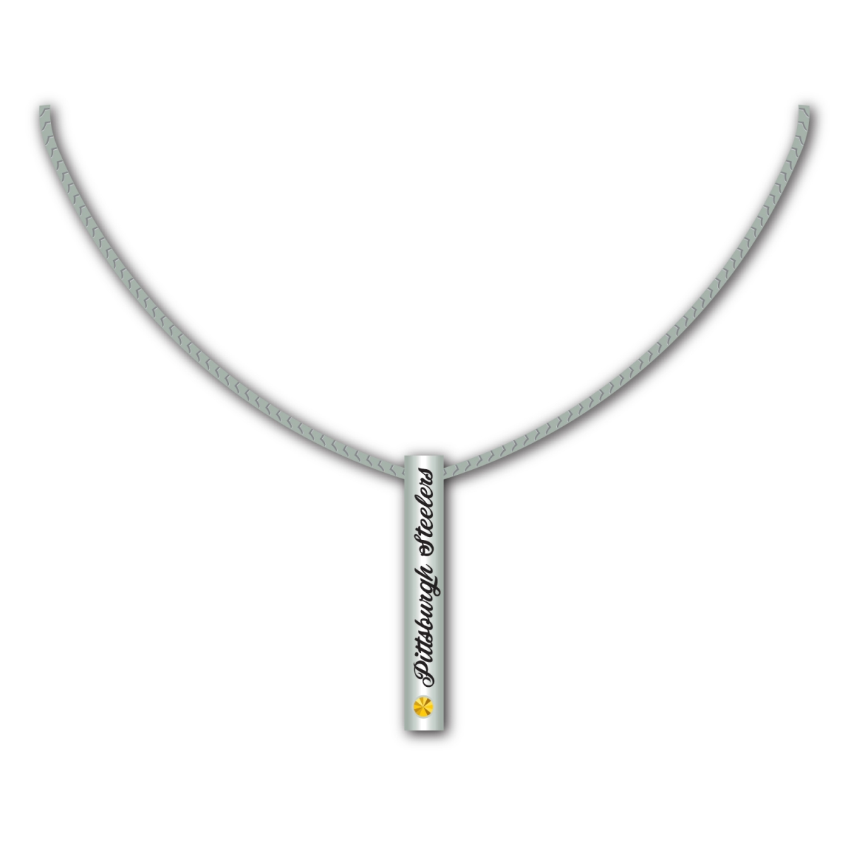 Mojo Licensing 9468804775 Pittsburgh Steelers Necklace - Silver Bar