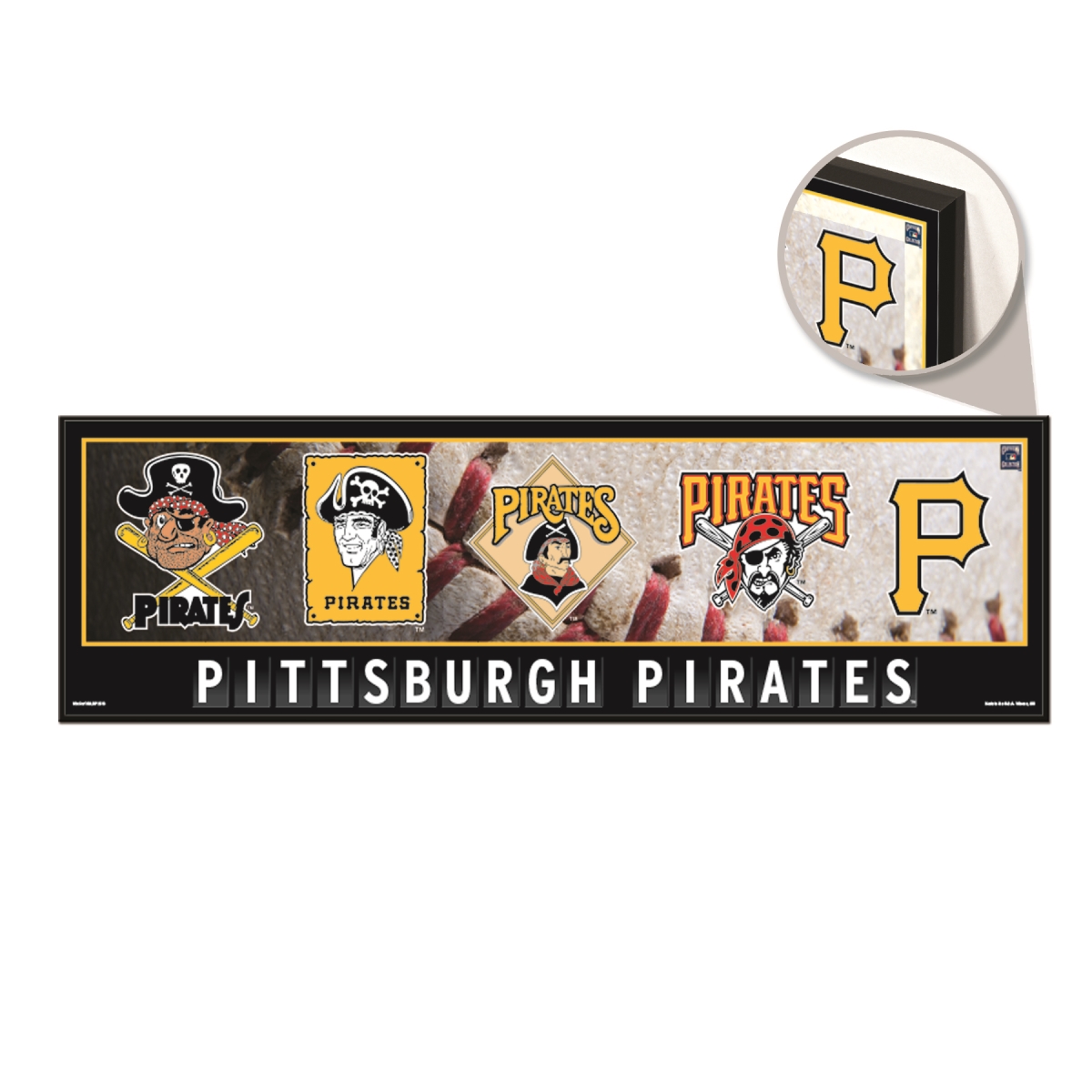 3208554668 9 x 30 in. Pittsburgh Pirates Sign - Wood Evolution