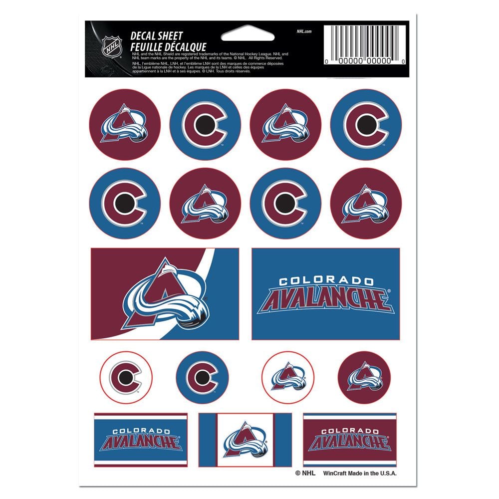 3208565752 5 x 7 in. Colorado Avalanche Decal Sheet - Vinyl