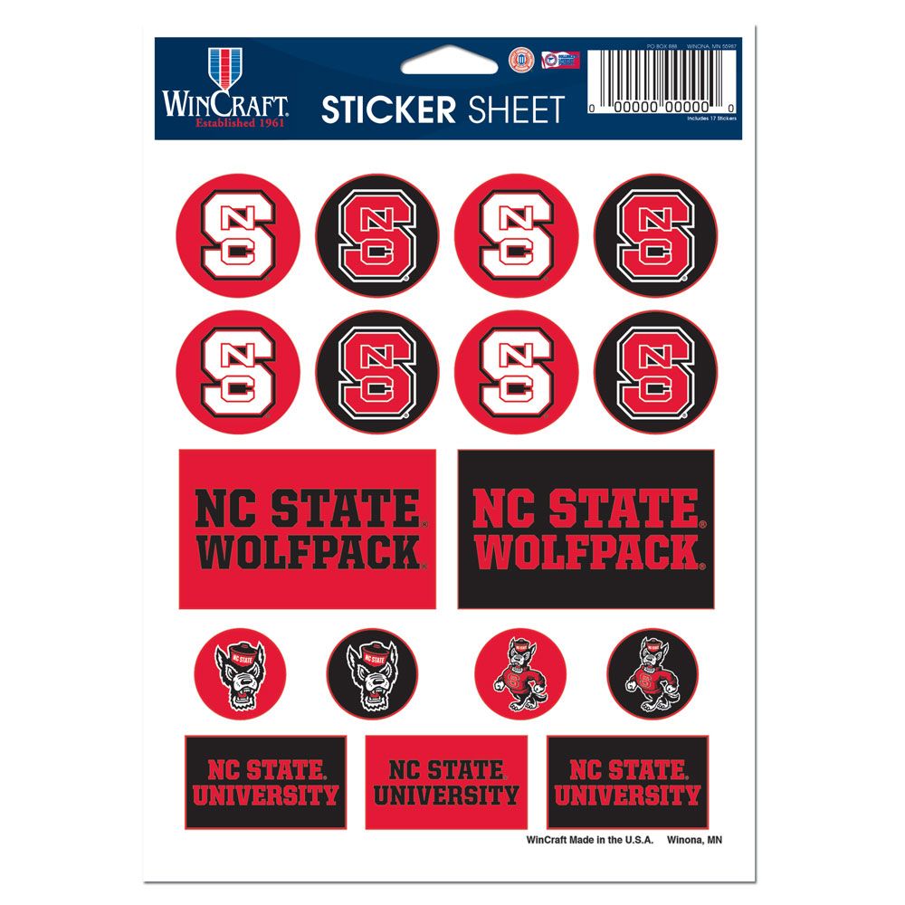 3208581119 5 x 7 in. North Carolina State Wolfpack Decal Sheet - Vinyl