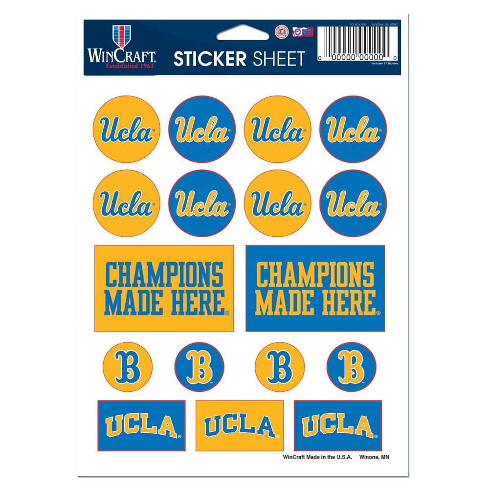 3208582304 5 x 7 in. NCAA University of California, Los Angeles Vinyl Bruins Decal Sheet