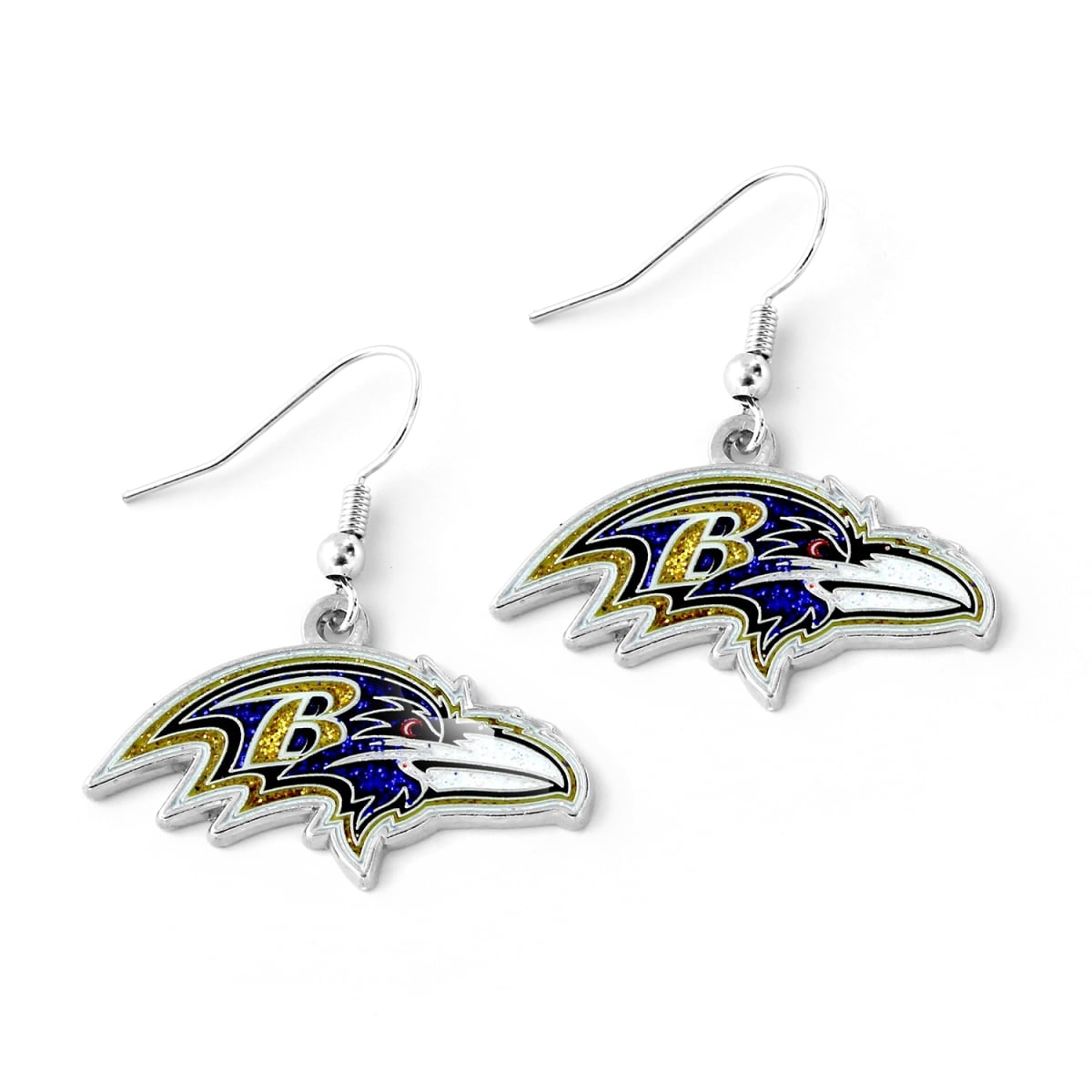 Aminco 6326478992 Baltimore Ravens Earrings - Glitter Dazzle