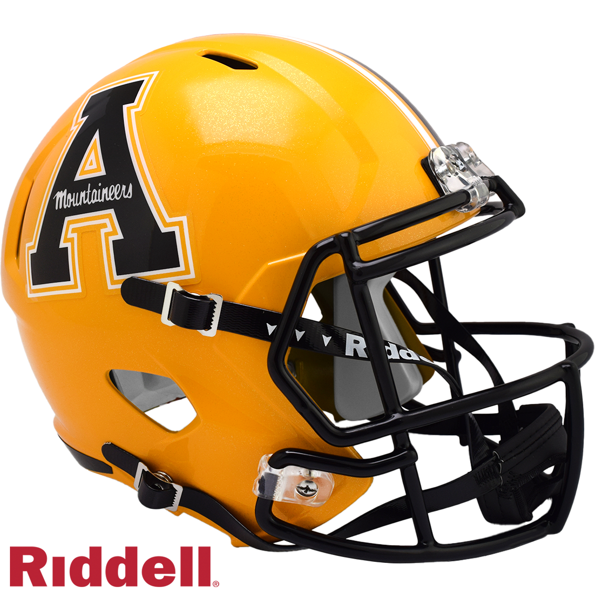 9585587612 NCAA Appalachian State University Replica Full Size Speed Style Gold Mountaineers Helmet