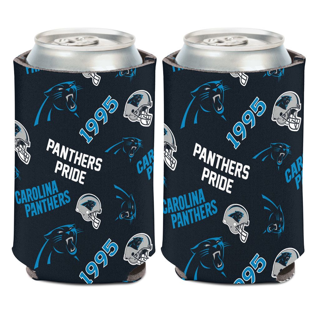 9416624249 Can Cooler - Carolina Panthers Scatter Print Design