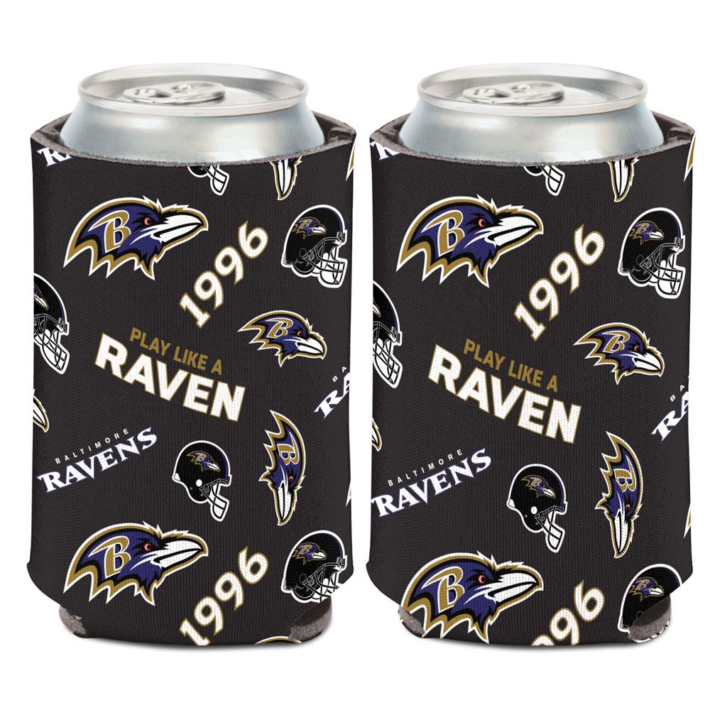 9416629434 Baltimore Ravens Can Cooler - Scatter Print Design