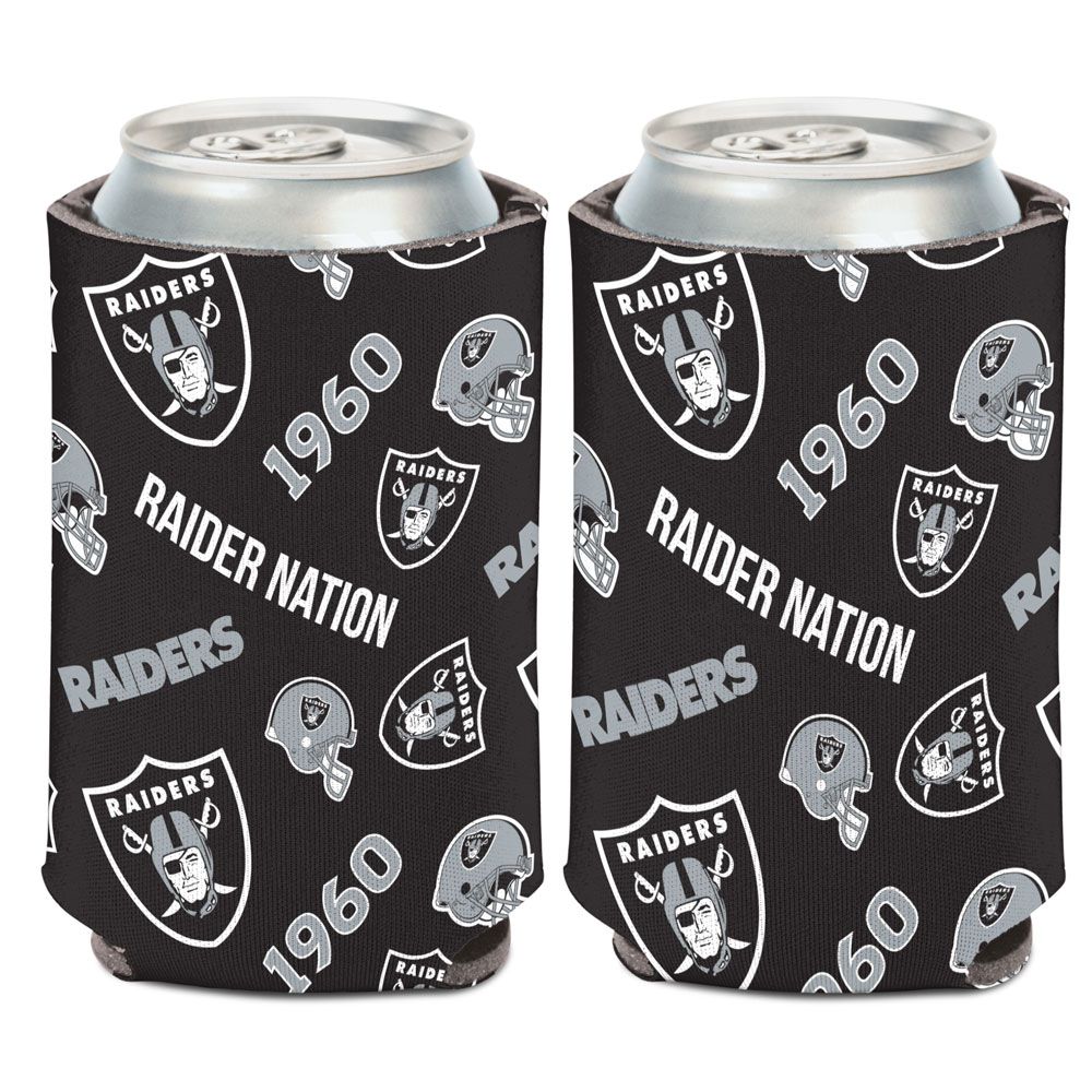 9416629447 Las Vegas Raiders Can Cooler - Scatter Print Design