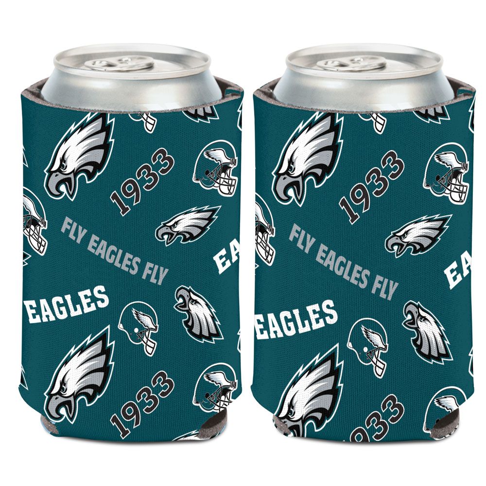 9416629449 Philadelphia Eagles Can Cooler - Scatter Print Design