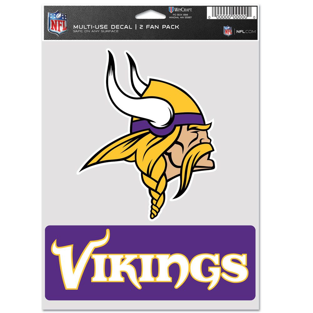 9416638154 Minnesota Vikings Decal - Multi Use Fan - Pack of 2