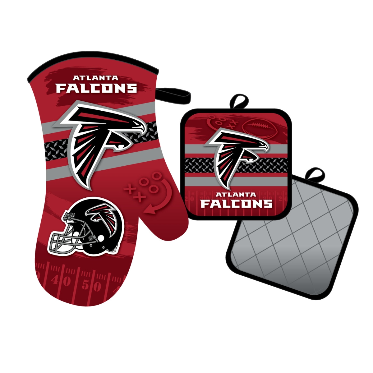 Mojo Licensing 9468800604 Atlanta Falcons Oven Mitt & Pot Holder Set