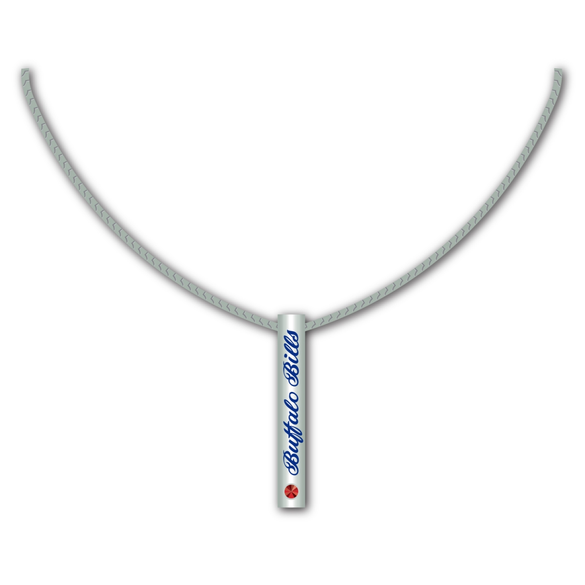 Mojo Licensing 9468804752 Buffalo Bills Necklace - Silver Bar