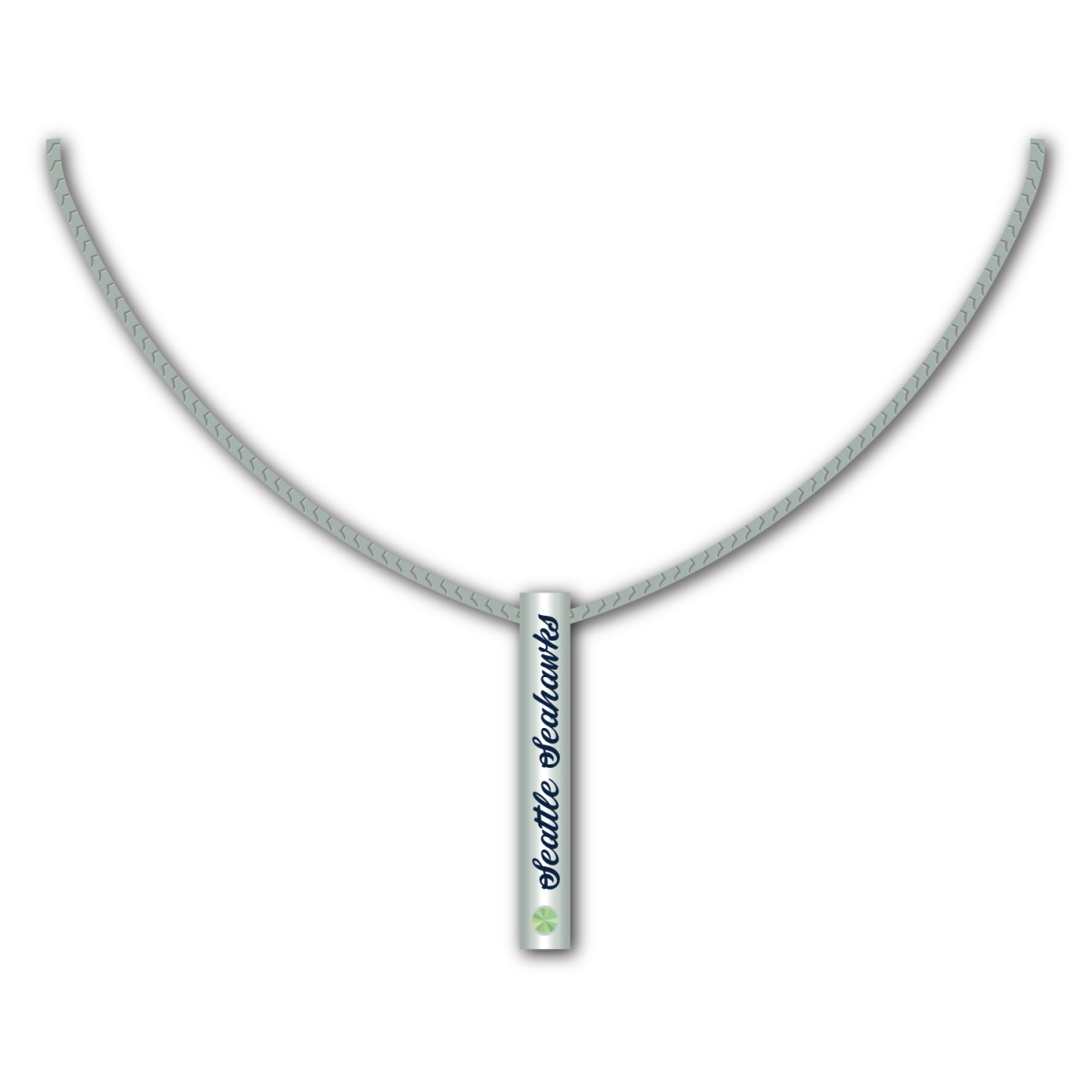 Mojo Licensing 9468804776 Seattle Seahawks Necklace - Silver Bar