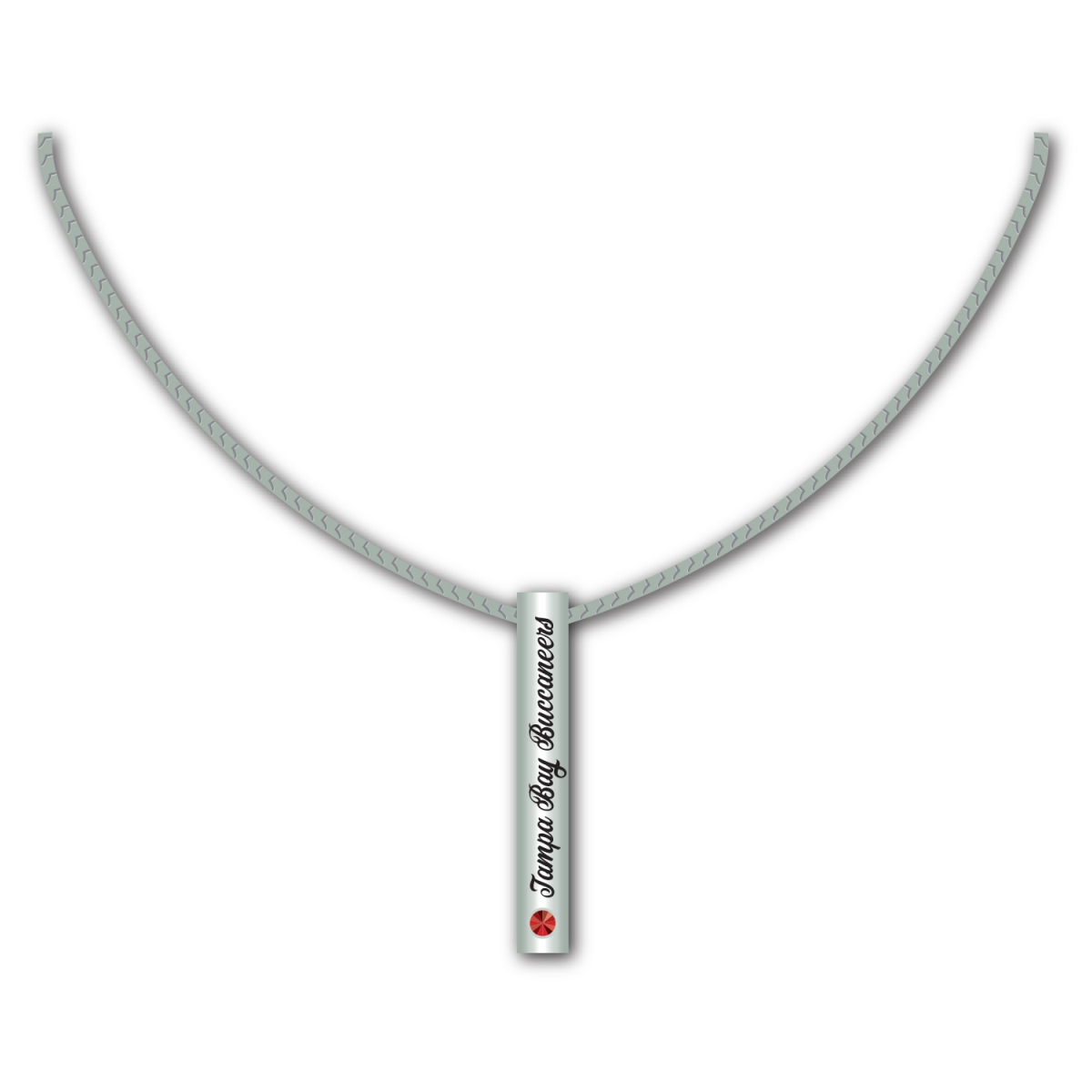 Mojo Licensing 9468804778 Tampa Bay Buccaneers Necklace - Silver Bar