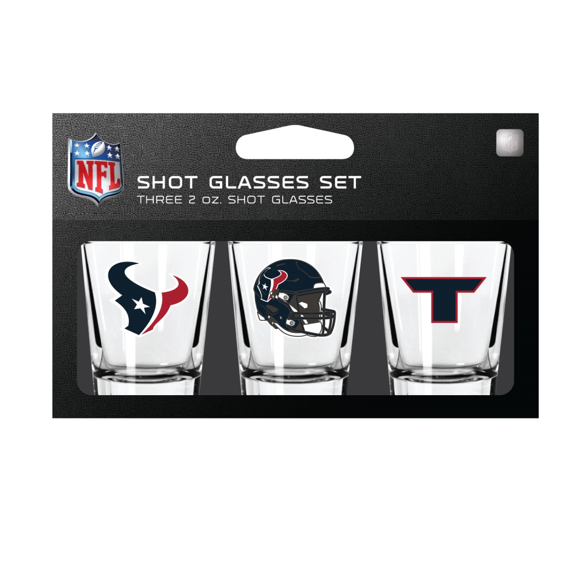 Mojo Licensing 9468813299 Houston Texans Shot Glass Set - Pack of 3