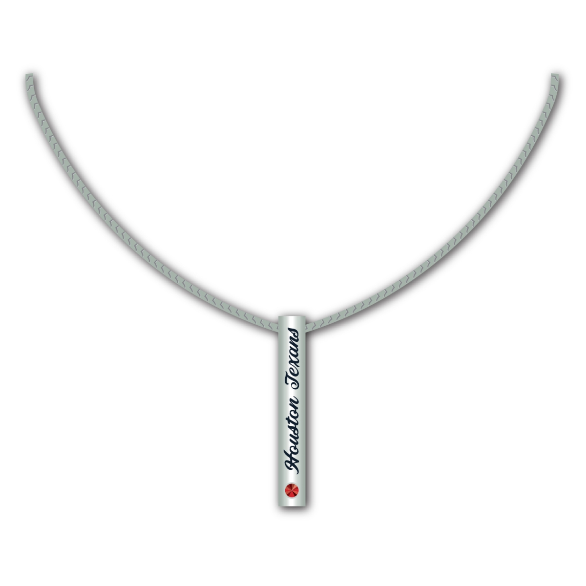 Mojo Licensing 9468804761 Houston Texans Necklace - Silver Bar