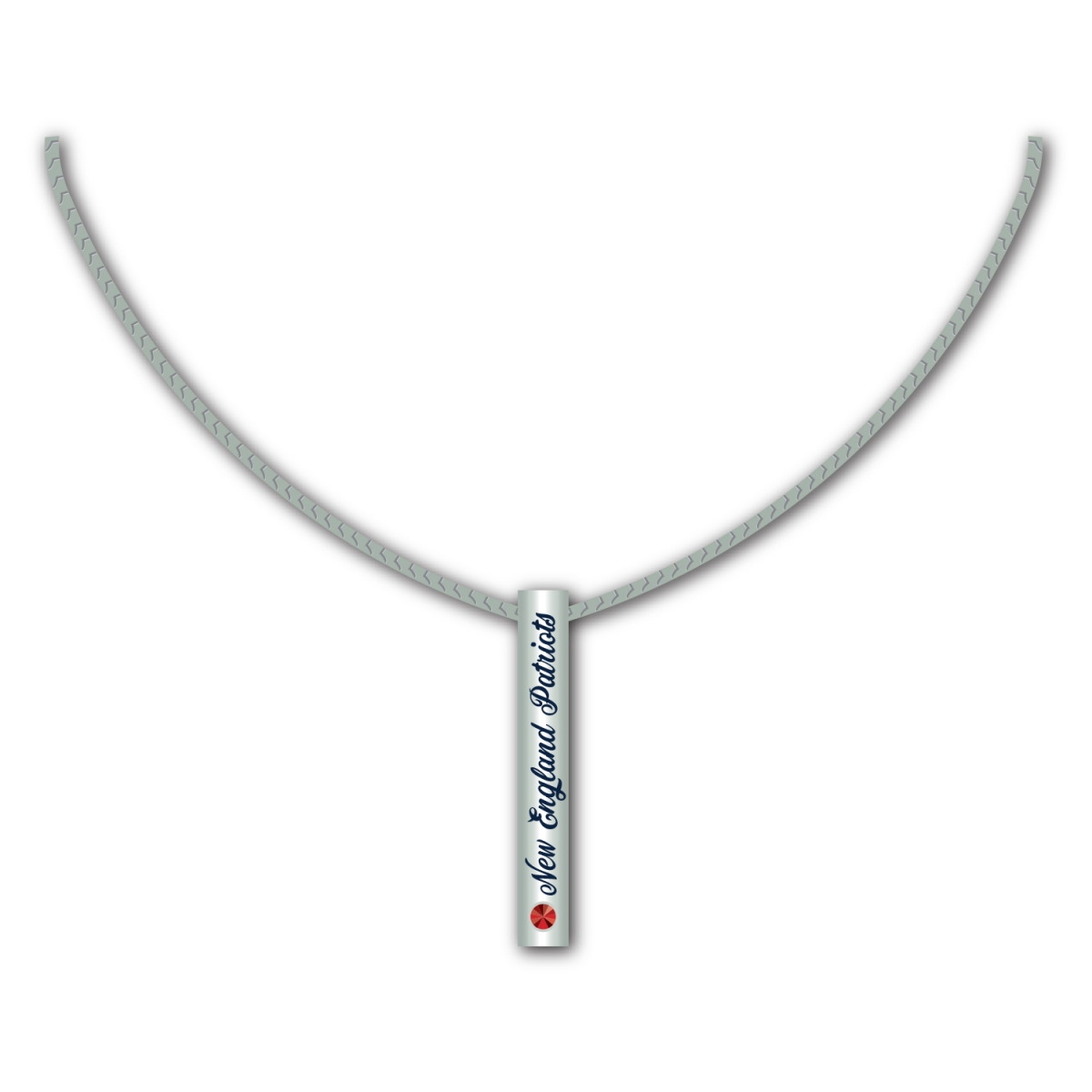 Mojo Licensing 9468804770 New England Patriots Necklace - Silver Bar
