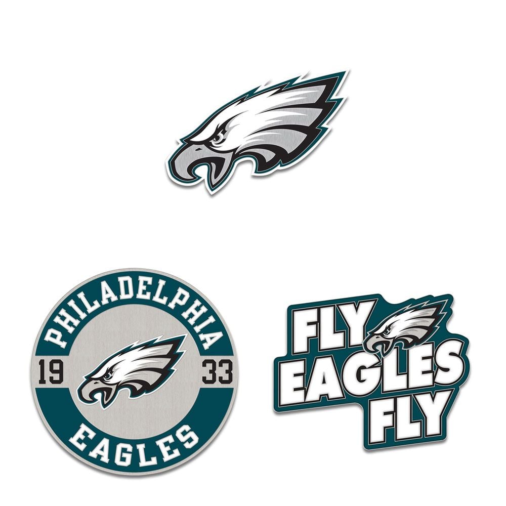 9416676691 Philadelphia Eagles Enamel Pin Set - 3 Piece