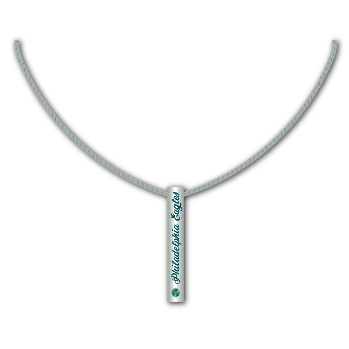Mojo Licensing 9468804774 Philadelphia Eagles Necklace - Silver Bar