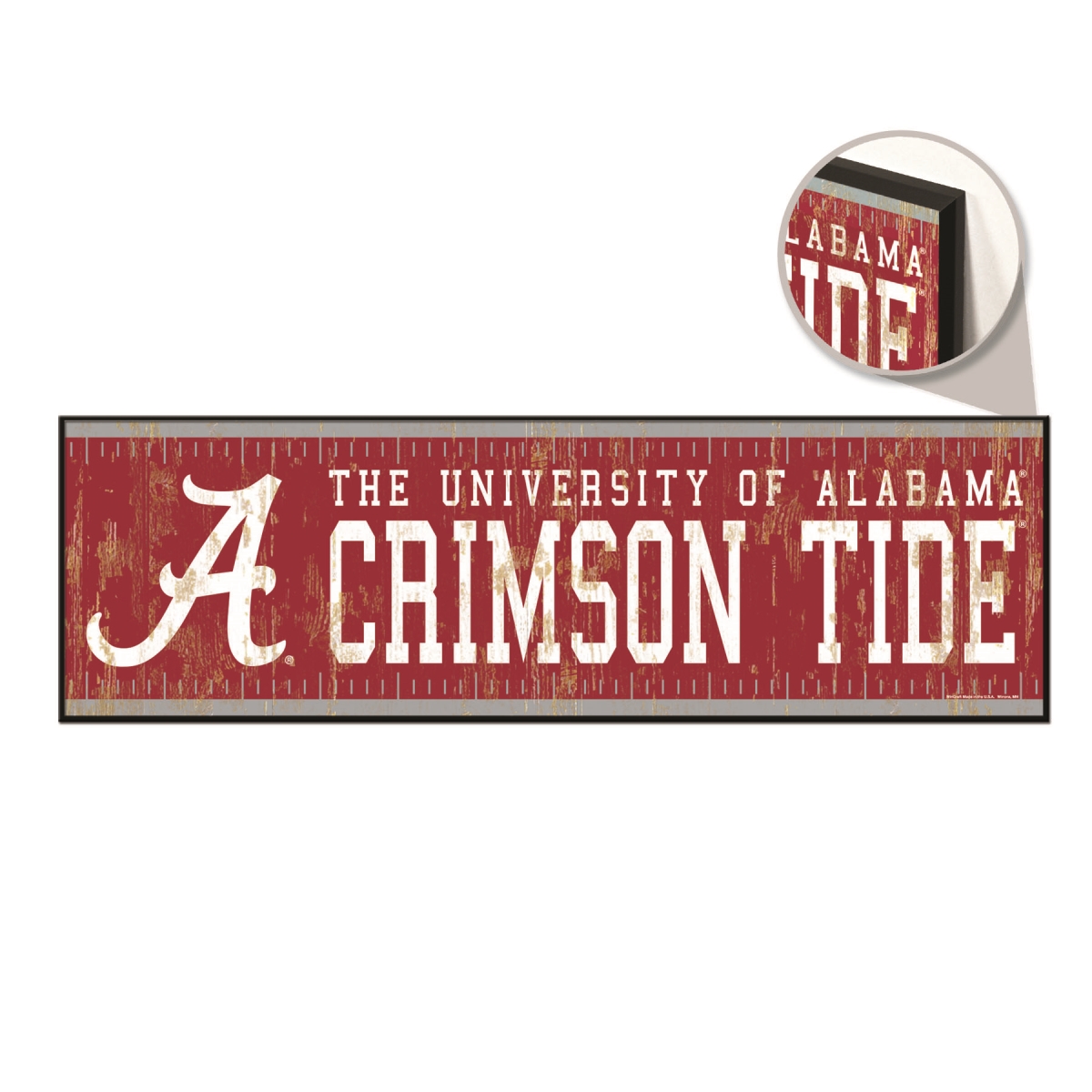 3208547690 9 x 30 in. Alabama Crimson Tide Sign - Wood Yard Marker