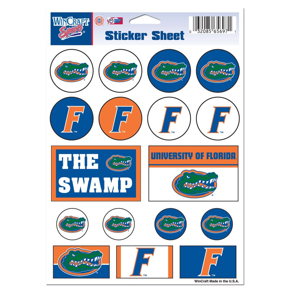 3208549644 5 x 7 in. Florida Gators Decal Sheet - Vinyl