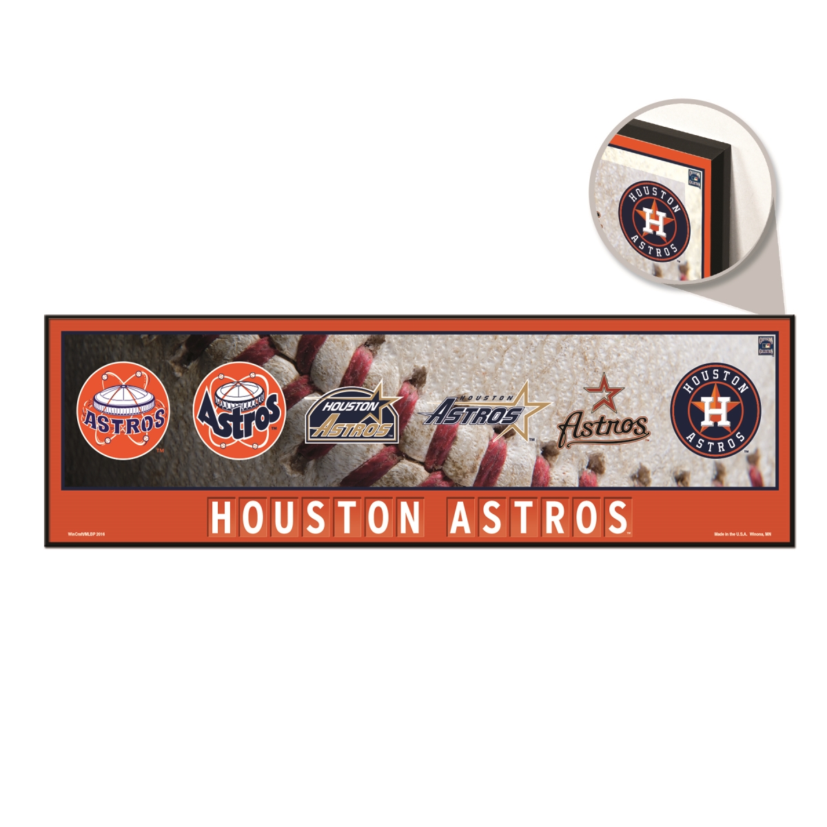 3208568013 9 x 30 in. Houston Astros Sign - Wood Evolution