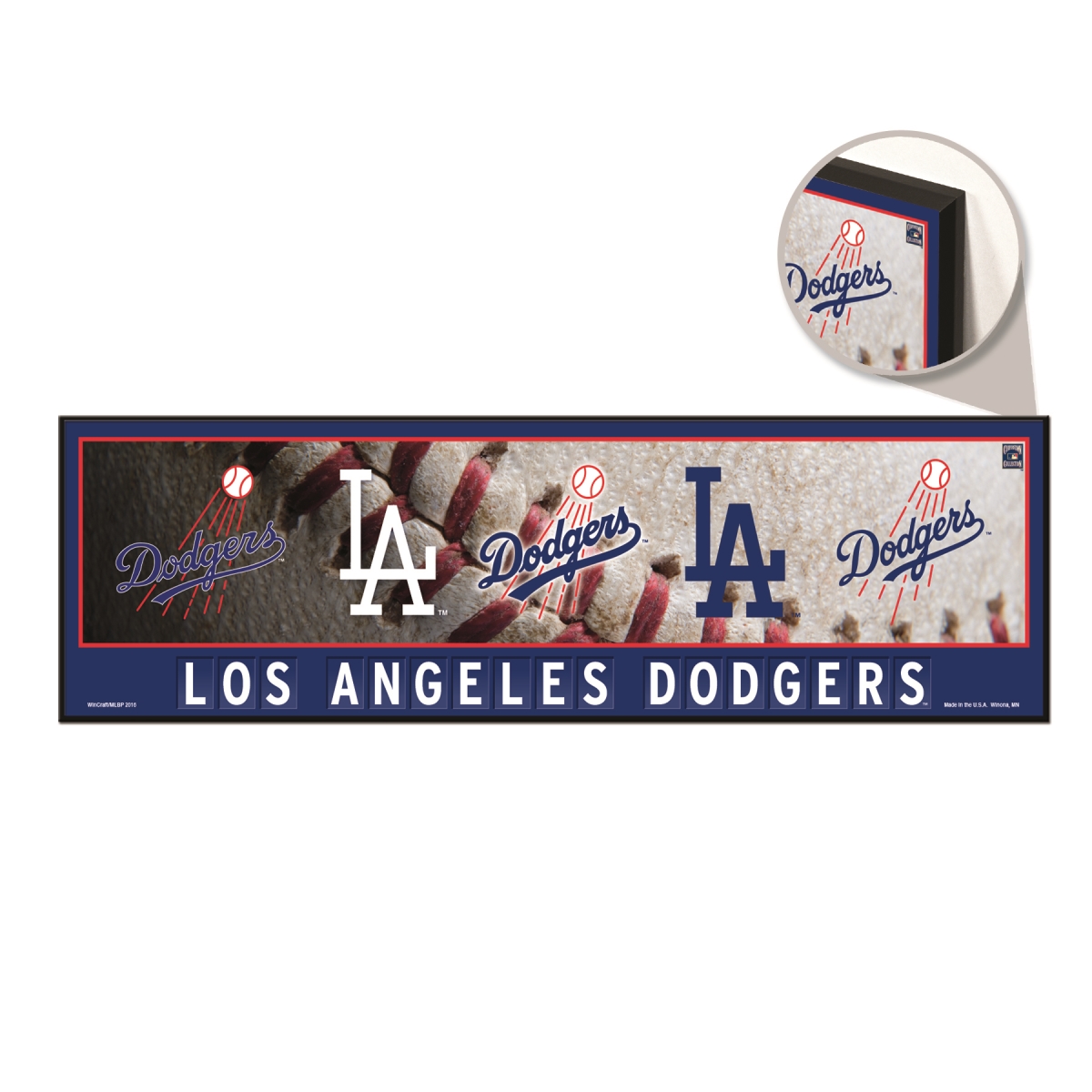 3208568040 9 x 30 in. Los Angeles Dodgers Sign - Wood Evolution