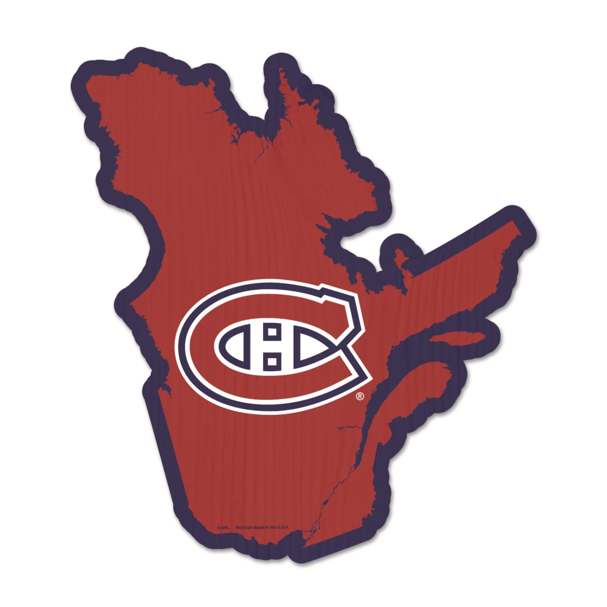 3208576179 Montreal Canadiens Wood State Shape Sign