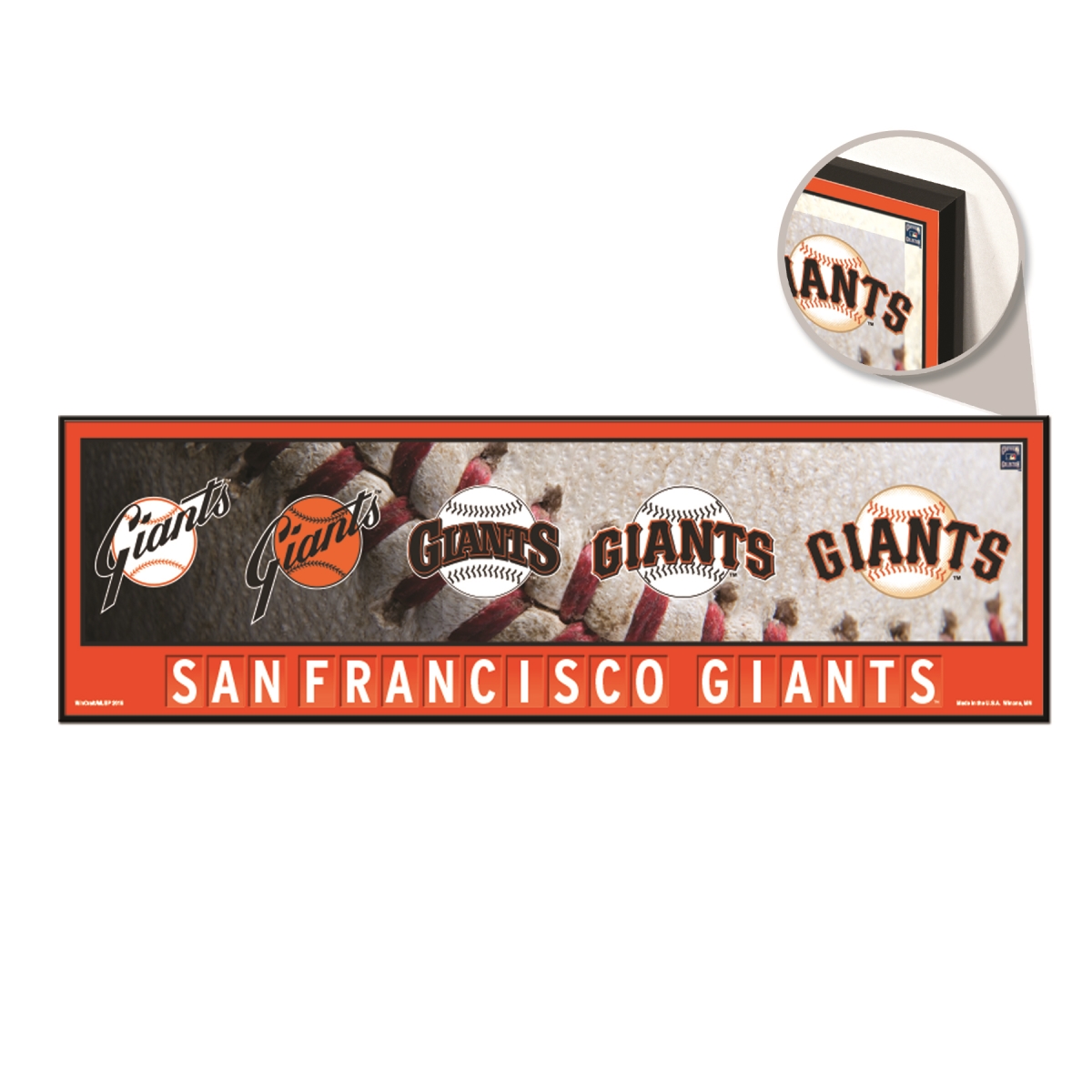 3208549037 9 x 30 in. San Francisco Giants Sign - Wood Evolution